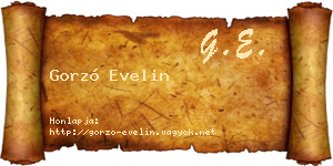 Gorzó Evelin névjegykártya