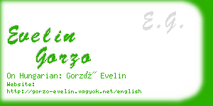 evelin gorzo business card